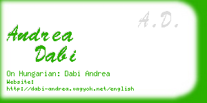 andrea dabi business card